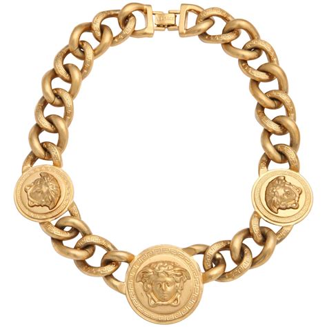 Versace gold chain necklace